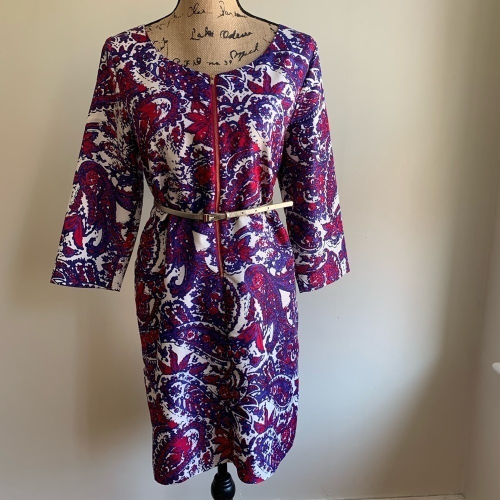 The Limited print dress long sleeve M